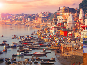 Les berges du Ganges de Varanasi