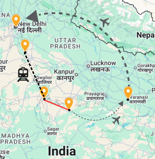 Extention pour découvrir orchha khajuraho et Varnasi en Inde 7 jours/6 nuits 