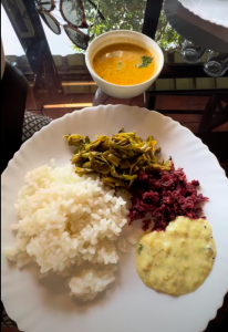 Les repas sont préparés maison au  Dhathri Ayuveda resort