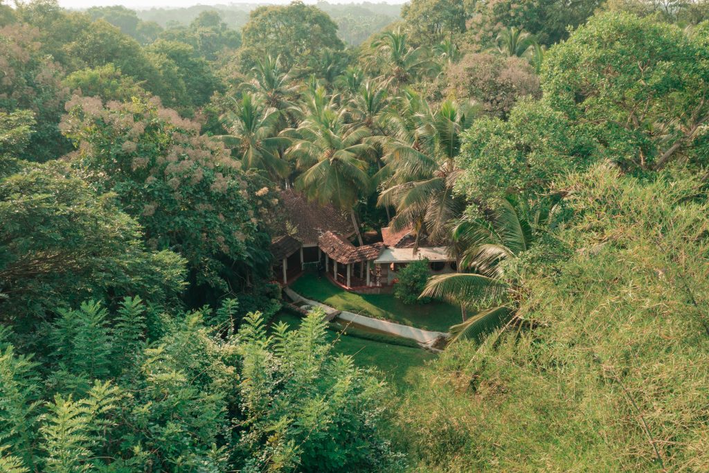 Le centre de Kairali se trouve isolé au coeur de la nature du Kérala